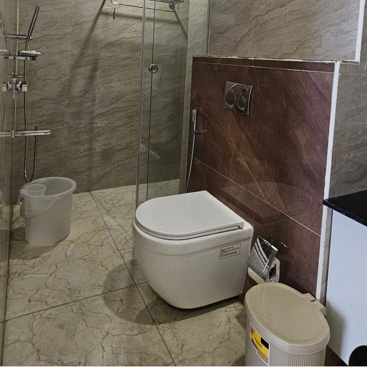 Ameya room attached bathroom with shower