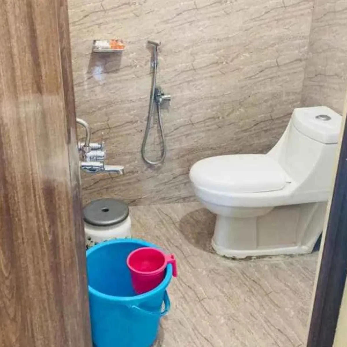 Bathroom with shower and western toilet