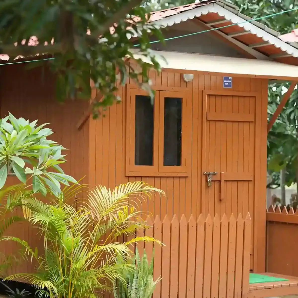Wooden hut exterior